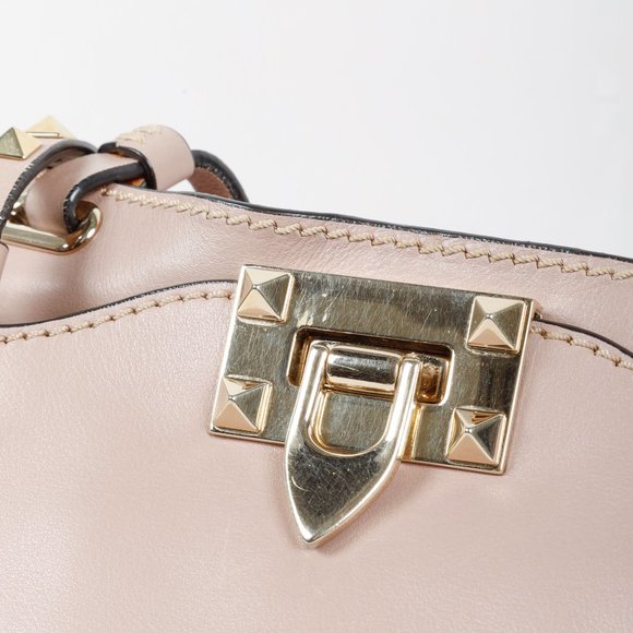Valentino Garavani Small Rockstud Mauve Tote Bag - Picture 9 of 13